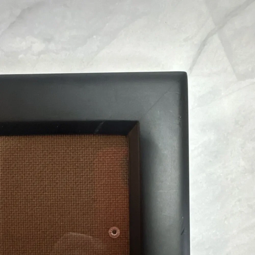 Black Plastic 6x8 Modern Matte Rectangle Photo Frame Freestanding Hanging